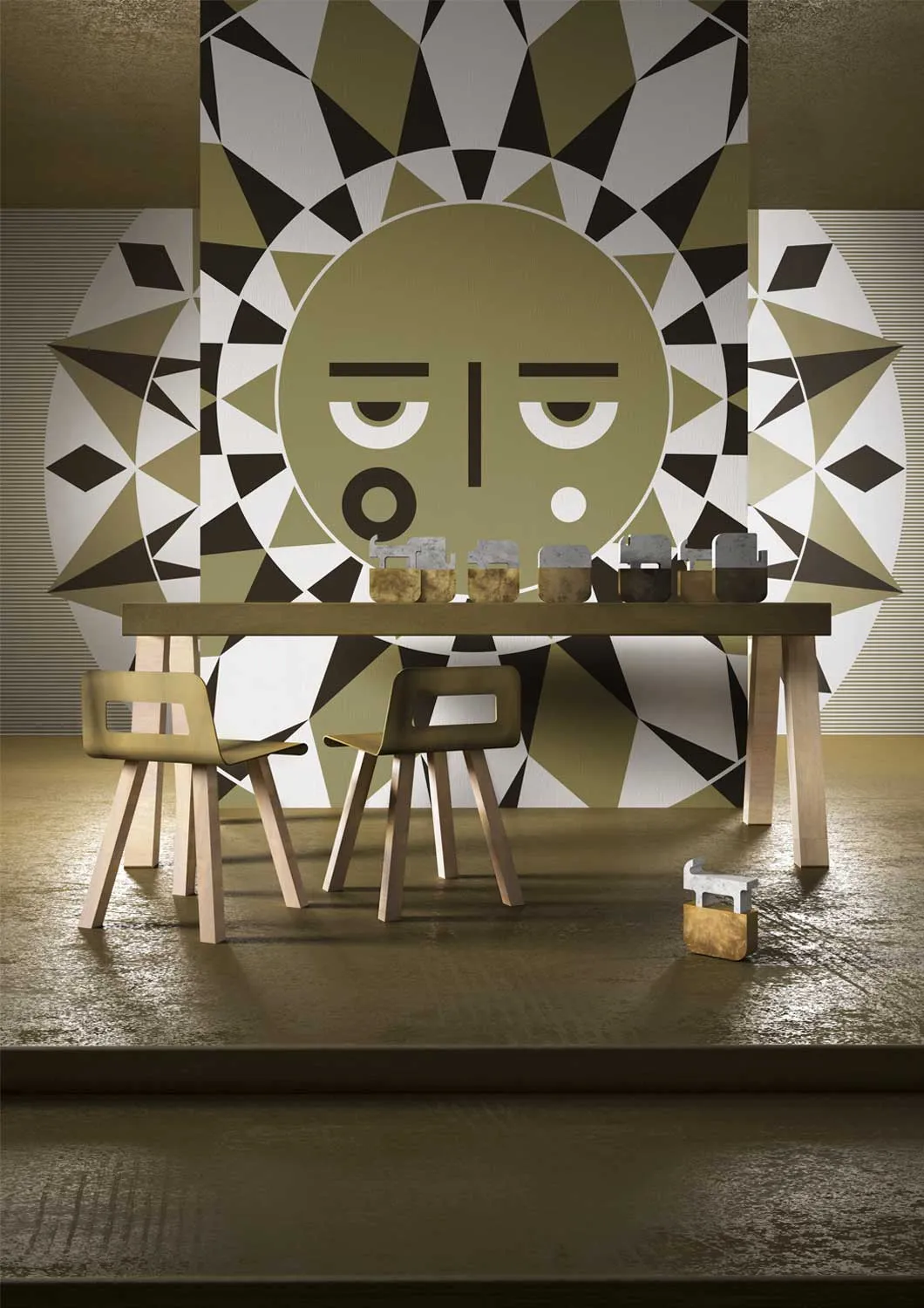 Carta da parati Sole, by Gumdesign