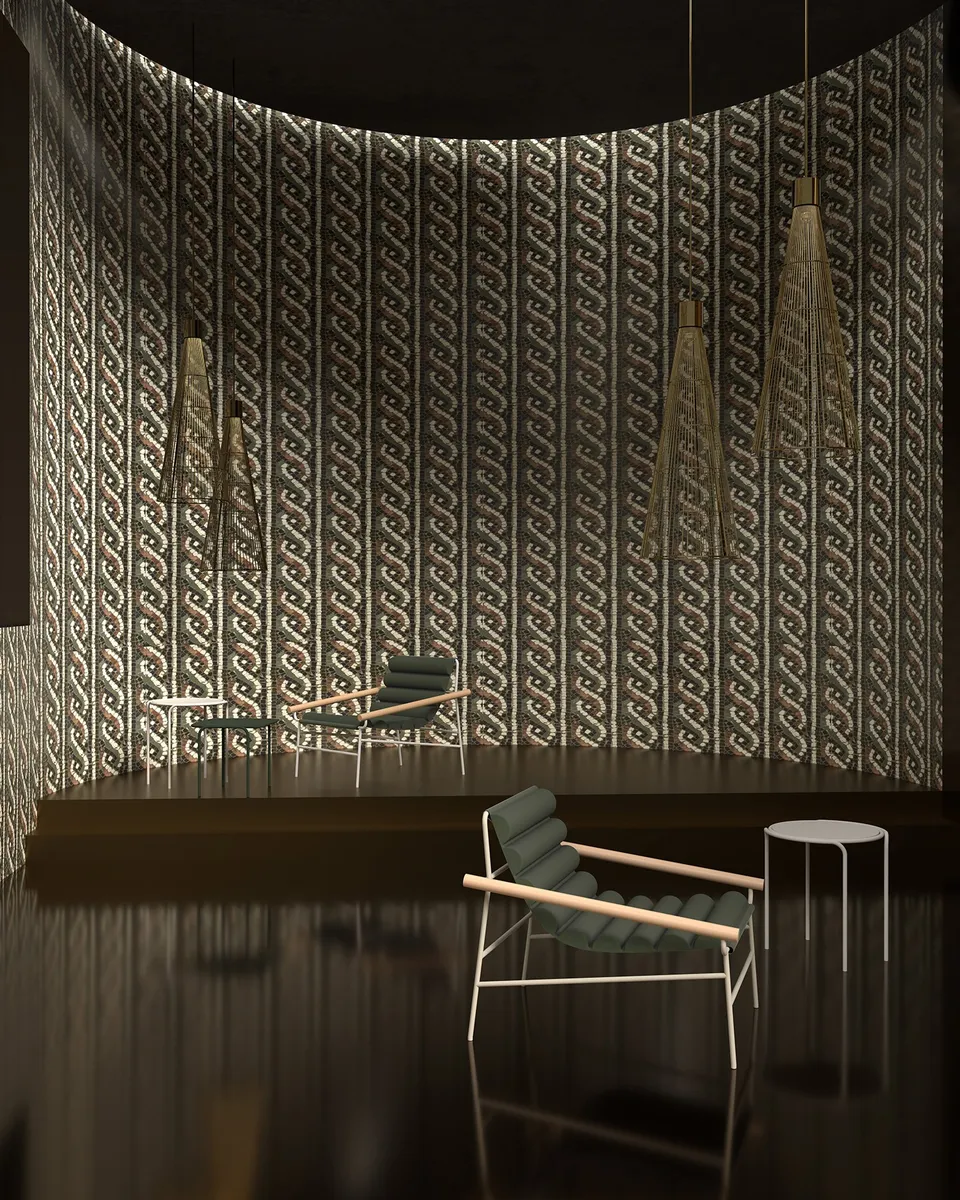 Carta da parati Mosaico Losanghe, by Gumdesign