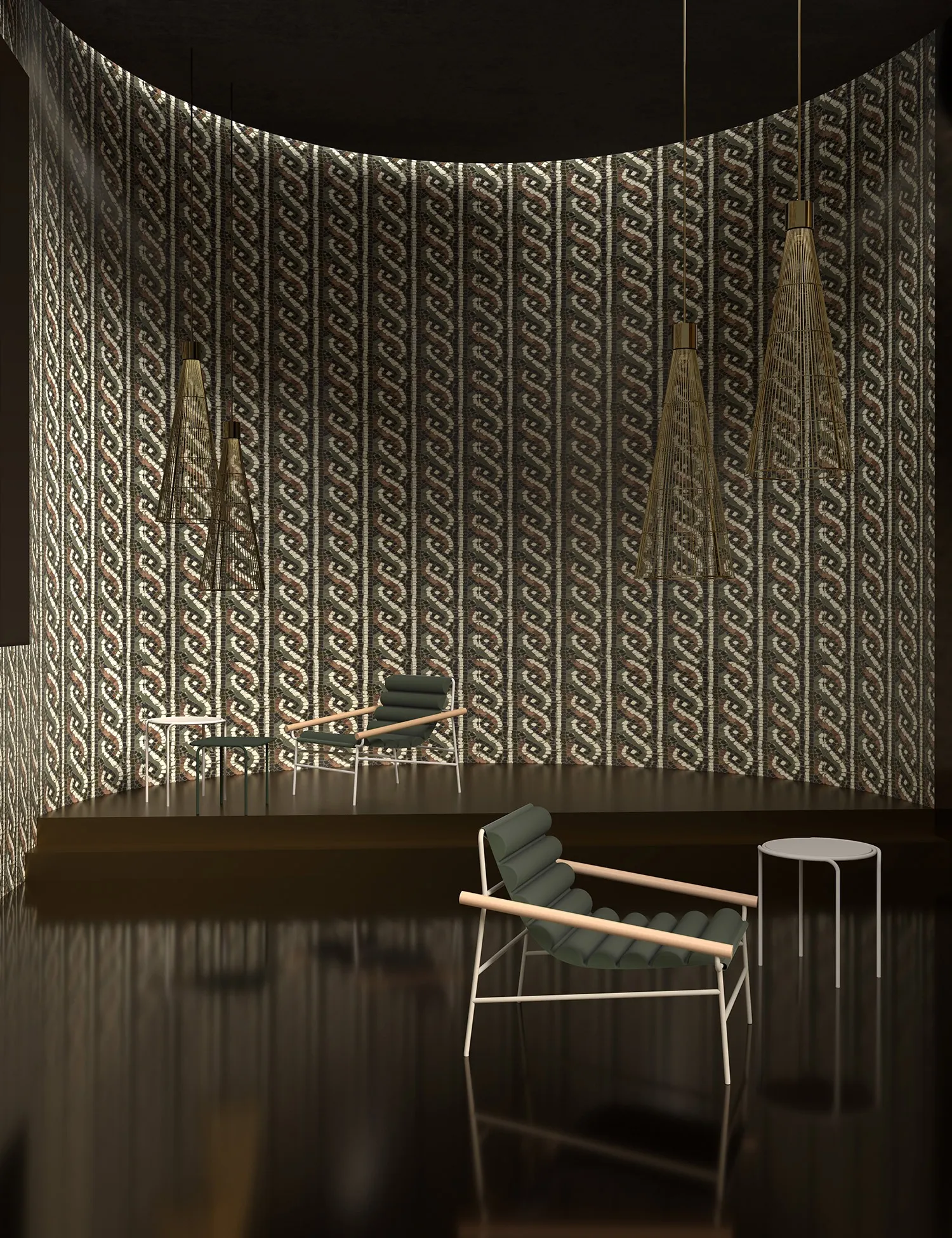 Carta da parati Mosaico Losanghe, by Gumdesign