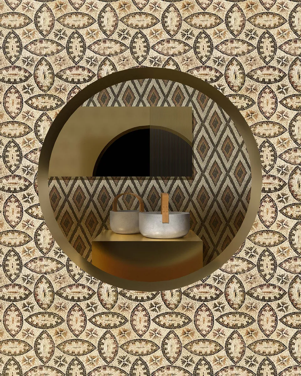Carta da parati Mosaico Occhio, by Gumdesign