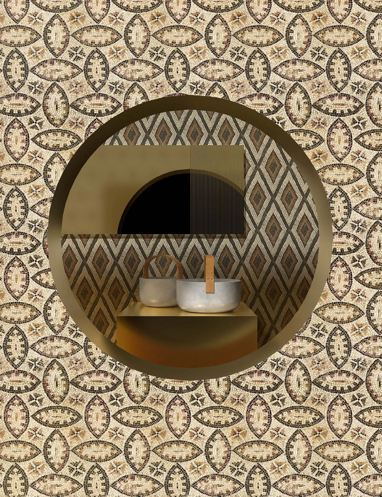 Carta da parati Mosaico Occhio, by Gumdesign