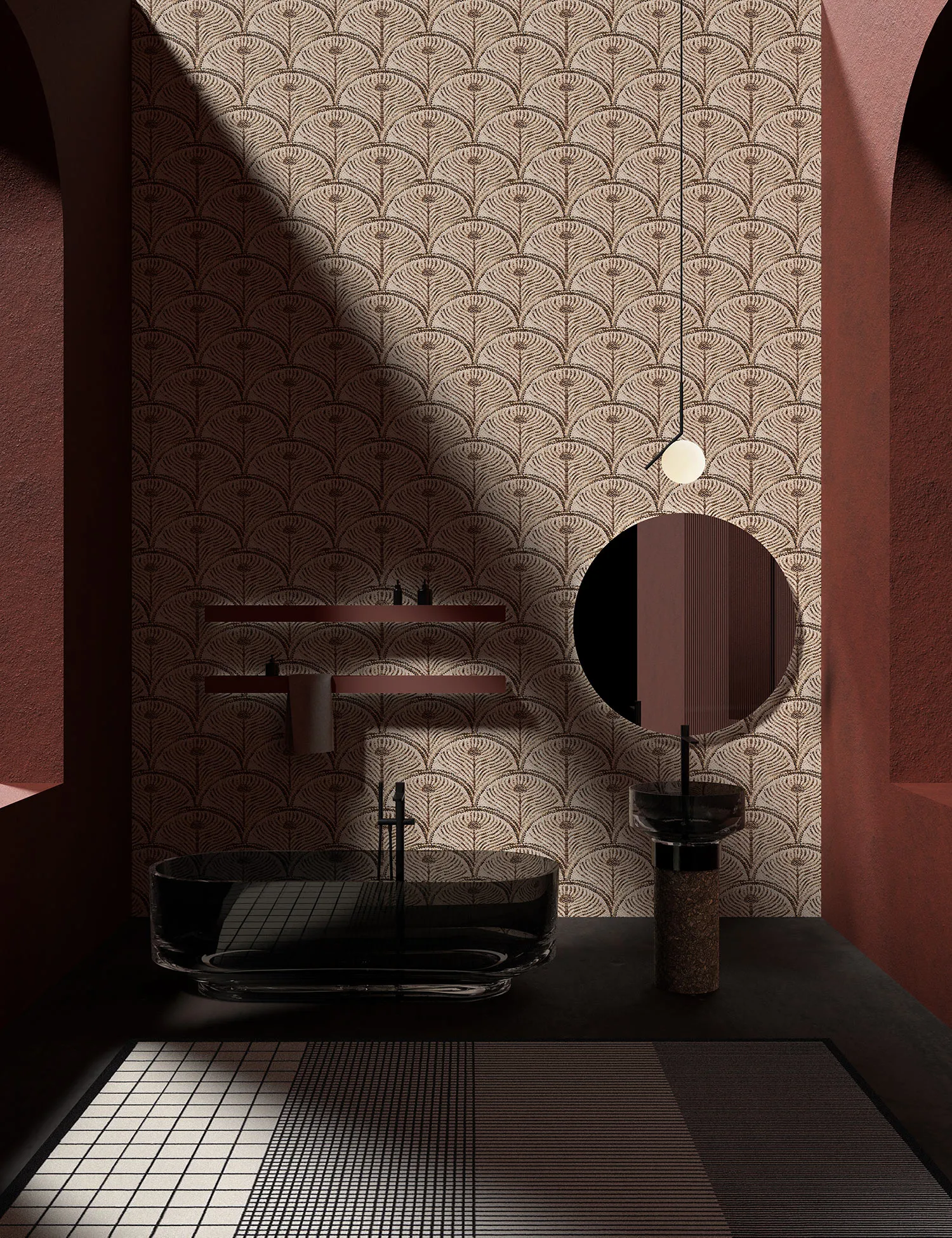Carta da parati Mosaico Pavone, by Gumdesign