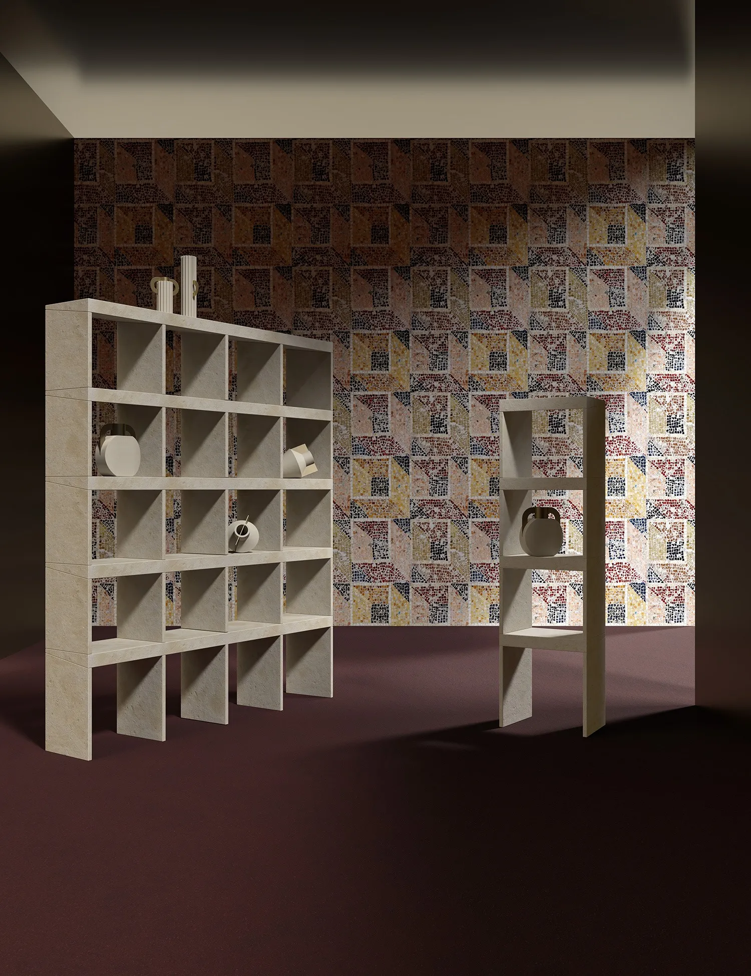 Carta da parati Mosaico Quadri, by Gumdesign