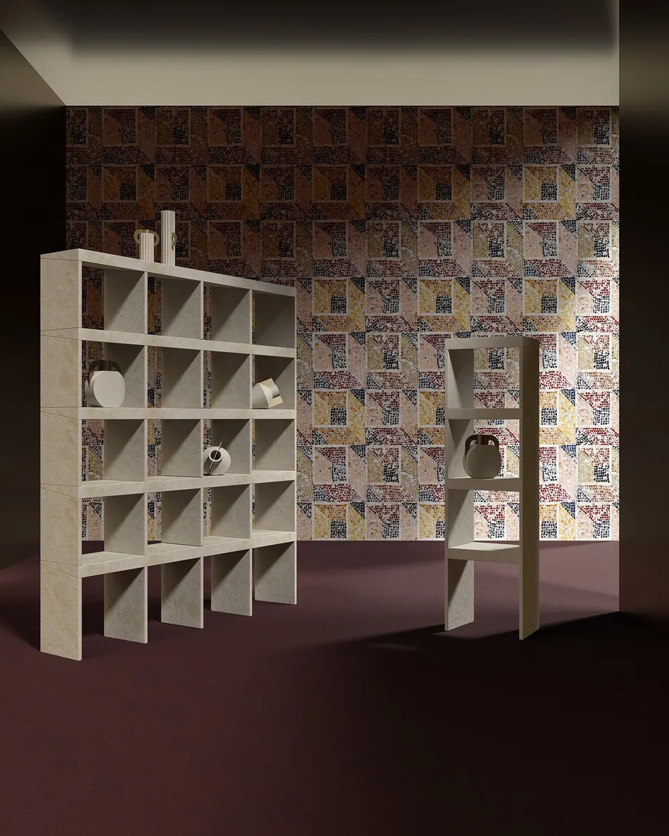 Carta da parati Mosaico Quadri, by Gumdesign