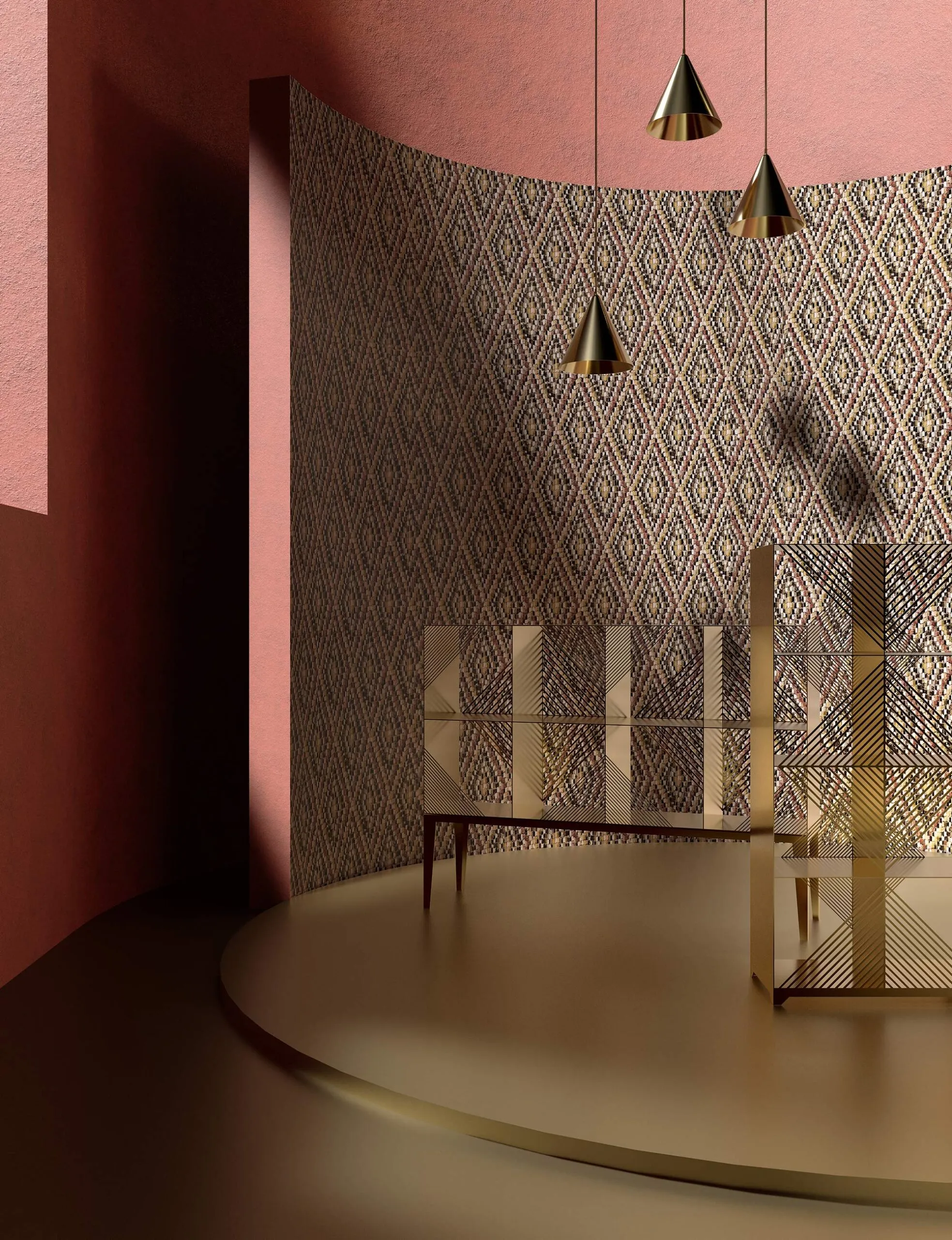 Carta da parati Mosaico Rombi, by Gumdesign
