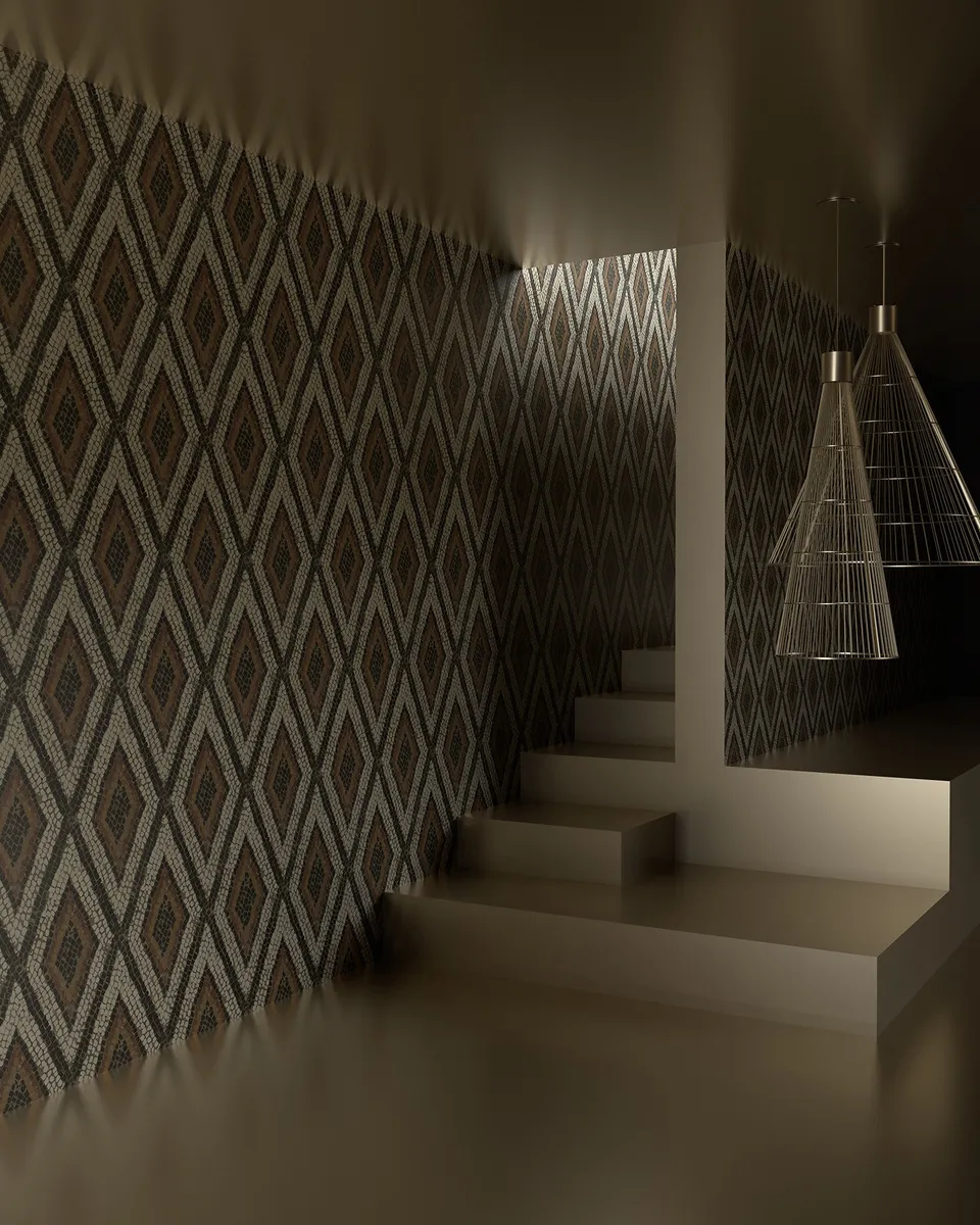 Carta da parati Mosaico Trame, by Gumdesign