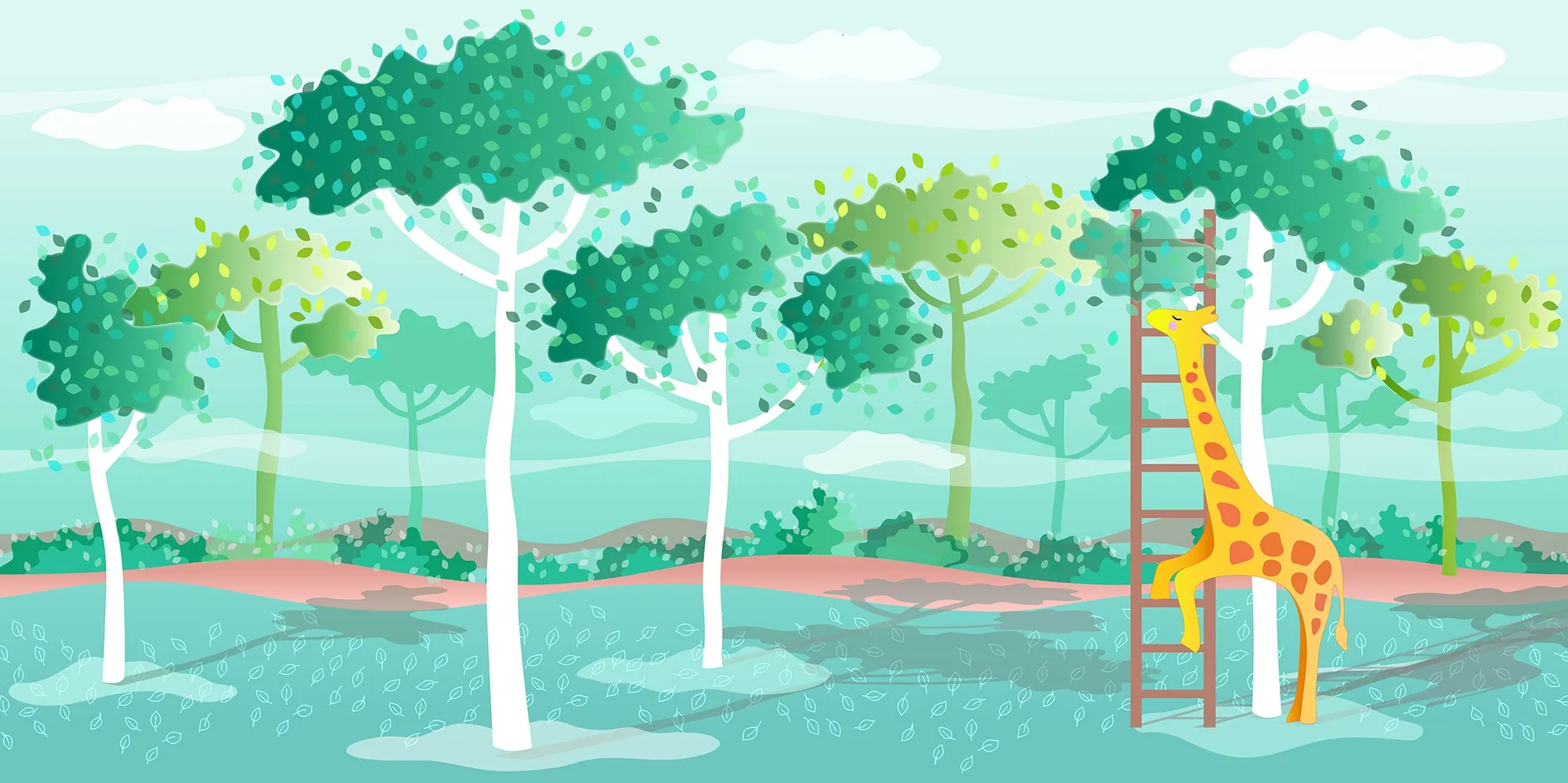 Carta da parati Una Storia Per Stagione — Primavera, by Alessandra Baldereschi